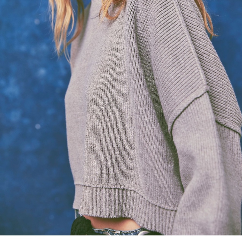 Free People Easy Street Crop Pullover